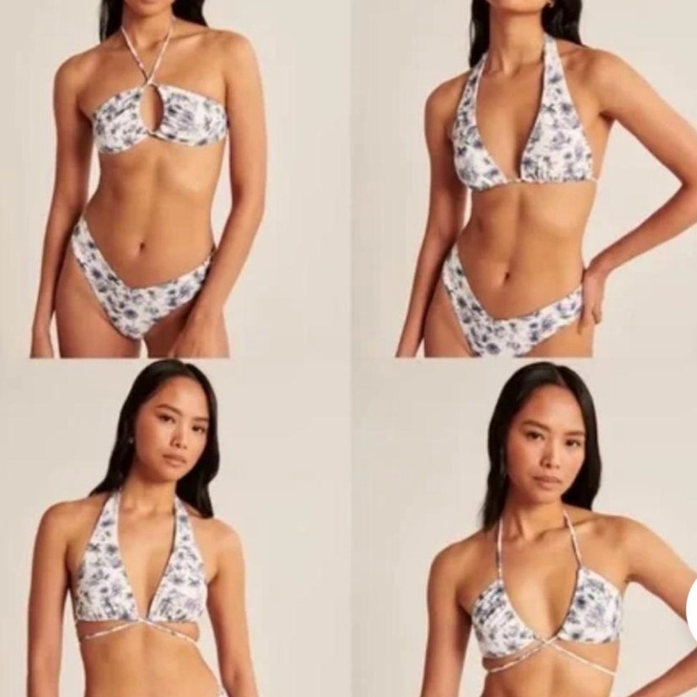 Abercrombie & Fitch Hawaiian Print Multi Way Swim Top